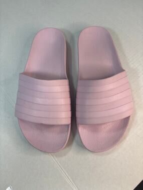 Adidas Women's Pink Adilette Comfort Slides - Size 9